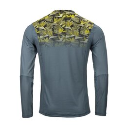 KENNY Cycling summer long sleeve jersey - CHARGER - yellow/grey