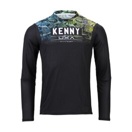 KENNY Cycling summer long sleeve jersey - CHARGER - blue/green/black