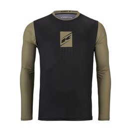 KENNY Cycling summer long sleeve jersey - PROLIGHT 25 - black/brown