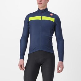 CASTELLI Cycling winter long sleeve jersey - PURO 3 - blue