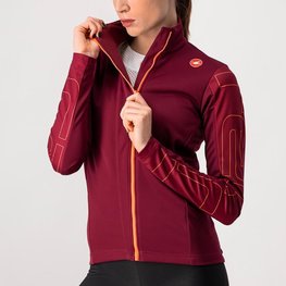 CASTELLI Cycling thermal jacket - TRANSITION - bordeaux