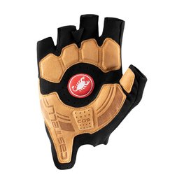 CASTELLI Cycling fingerless gloves - ROSSO CORSA PRO - black/orange