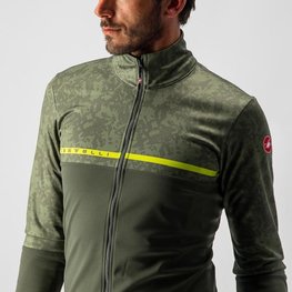 CASTELLI Cycling thermal jacket - FINESTRE - green/yellow