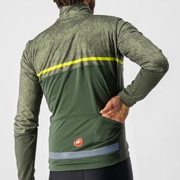CASTELLI Cycling thermal jacket - FINESTRE - green/yellow