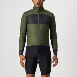 CASTELLI Cycling windproof jacket - UNLIMITED PUFFY - green