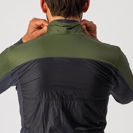CASTELLI Cycling windproof jacket - UNLIMITED PUFFY - green