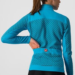CASTELLI Cycling winter long sleeve jersey - SFIDA 2 W - light blue/blue