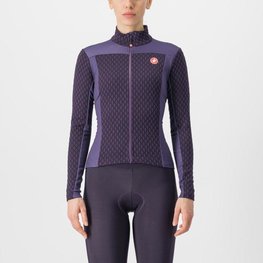 CASTELLI Cycling winter long sleeve jersey - SFIDA 2 W - purple