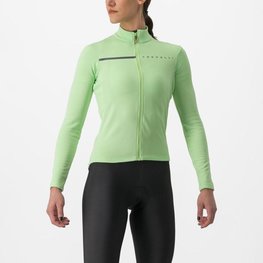 CASTELLI Cycling winter long sleeve jersey - SINERGIA 2 - light green