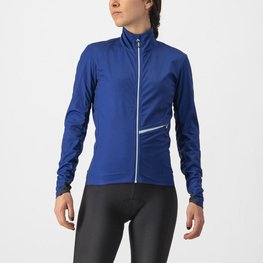 CASTELLI Cycling thermal jacket - GO W - blue