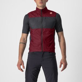 CASTELLI Cycling gilet - UNLIMITED PUFFY - bordeaux