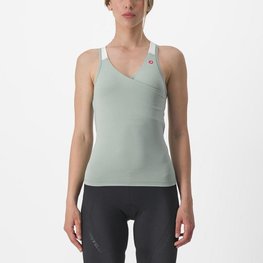 CASTELLI Cycling sleeve less t-shirt - SOLARIS TOP - green