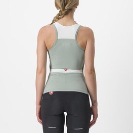 CASTELLI Cycling sleeve less t-shirt - SOLARIS TOP - green
