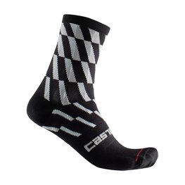 CASTELLI Cyclingclassic socks - PENDIO 12 - black/light blue