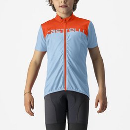 CASTELLI Cycling short sleeve jersey - NEO PROLOGO - light blue/orange