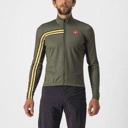 CASTELLI Cycling summer long sleeve jersey - UNLIMITED THERMAL - green