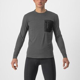 CASTELLI Cycling winter long sleeve jersey - UNLIMITED MERINO - grey
