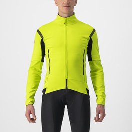 CASTELLI Cycling thermal jacket - PERFETTO ROS 2 CONVERTIBLE - light green