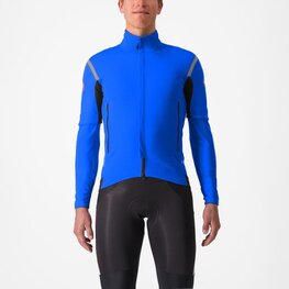 CASTELLI Cycling thermal jacket - PERFETTO ROS 2 CONVERTIBLE - blue