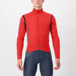 CASTELLI Cycling thermal jacket - PERFETTO RoS 2 CONVERTIBLE - red