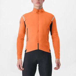 CASTELLI Cycling thermal jacket - PERFETTO RoS 2 CONVERTIBLE - orange