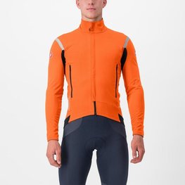CASTELLI Cycling thermal jacket - PERFETTO RoS 2 - orange