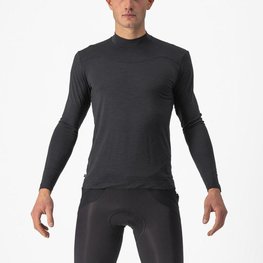 CASTELLI Cycling long sleeve t-shirt - BANDITO WOOL LS - black