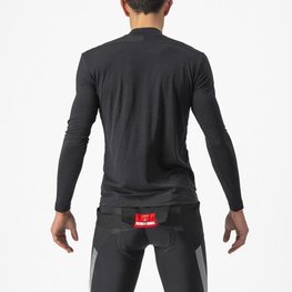 CASTELLI Cycling long sleeve t-shirt - BANDITO WOOL LS - black