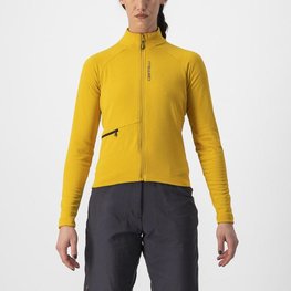 CASTELLI Cycling winter long sleeve jersey - UNLIMITED TRAIL W - yellow