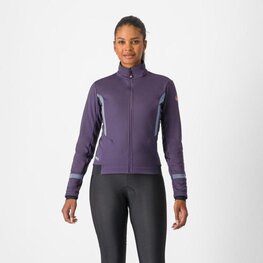CASTELLI Cycling thermal jacket - DINAMICA 2 - purple