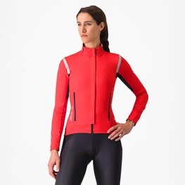 CASTELLI Cycling thermal jacket - PERFETTO ROS 2 W - red