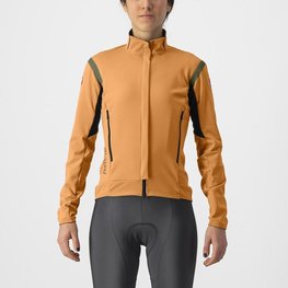 CASTELLI Cycling thermal jacket - PERFETTO ROS 2 W - orange