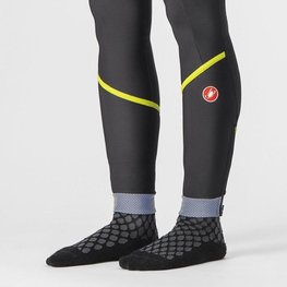 CASTELLI Cycling long trousers withot bib - VELOCISSIMA THERMAL - black/light green