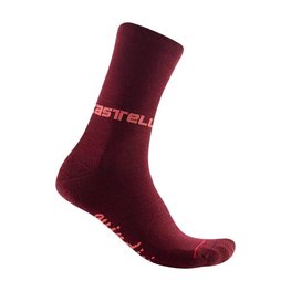 CASTELLI Cyclingclassic socks - QUINDICI SOFT MERINO W - bordeaux