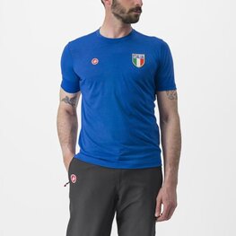 CASTELLI Cycling short sleeve t-shirt - ITALIA MERINO - blue