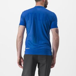 CASTELLI Cycling short sleeve t-shirt - ITALIA MERINO - blue