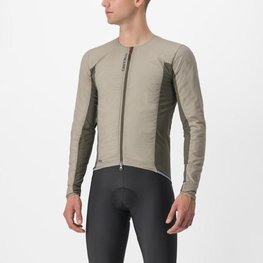 CASTELLI Cycling thermal jacket - FLY JACK-SEY - beige