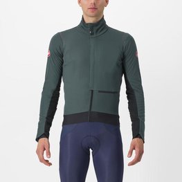 CASTELLI Cycling thermal jacket - ALPHA DOPPIO RoS - green