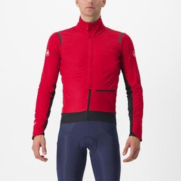 CASTELLI Cycling thermal jacket - ALPHA DOPPIO RoS - red