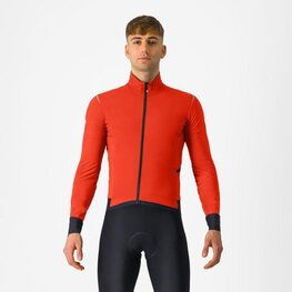 CASTELLI Cycling thermal jacket - ALPHA FLIGHT ROS - red