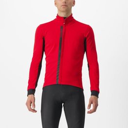 CASTELLI Cycling thermal jacket - ENTRATA - red