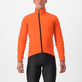 CASTELLI Cycling thermal jacket - GAVIA LITE - orange