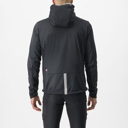 CASTELLI Cycling thermal jacket - TRAIL HOODIE - black