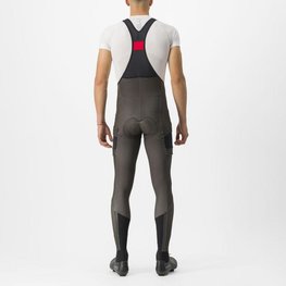 CASTELLI Cycling long bib trousers - UNLIMITED THERMAL - brown