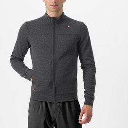 CASTELLI hoodie - VIGORELLI TRACK - grey