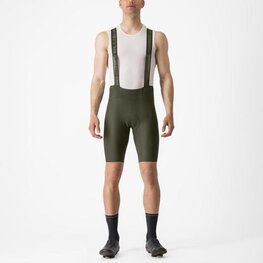 CASTELLI Cycling bib shorts - ESPRESSO - green