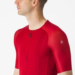 CASTELLI Cycling short sleeve jersey - AERO RACE 7.0 - red