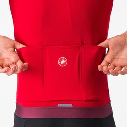 CASTELLI Cycling short sleeve jersey - ESPRESSO - red