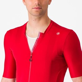 CASTELLI Cycling short sleeve jersey - ESPRESSO - red
