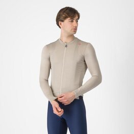CASTELLI Cycling summer long sleeve jersey - ESPRESSO - grey